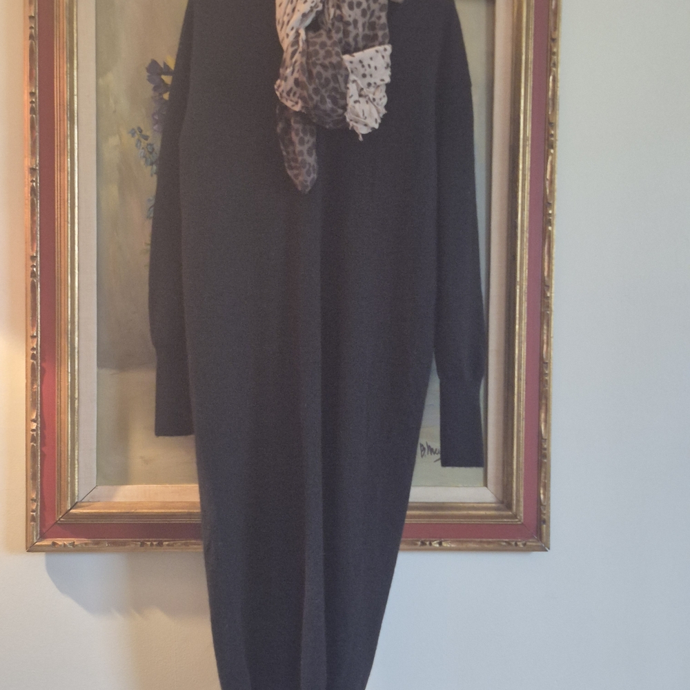 NAADAM Black Turtleneck Sweater Dress